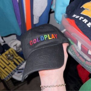 Coldplay Cap Black Rainbow Embroiderded